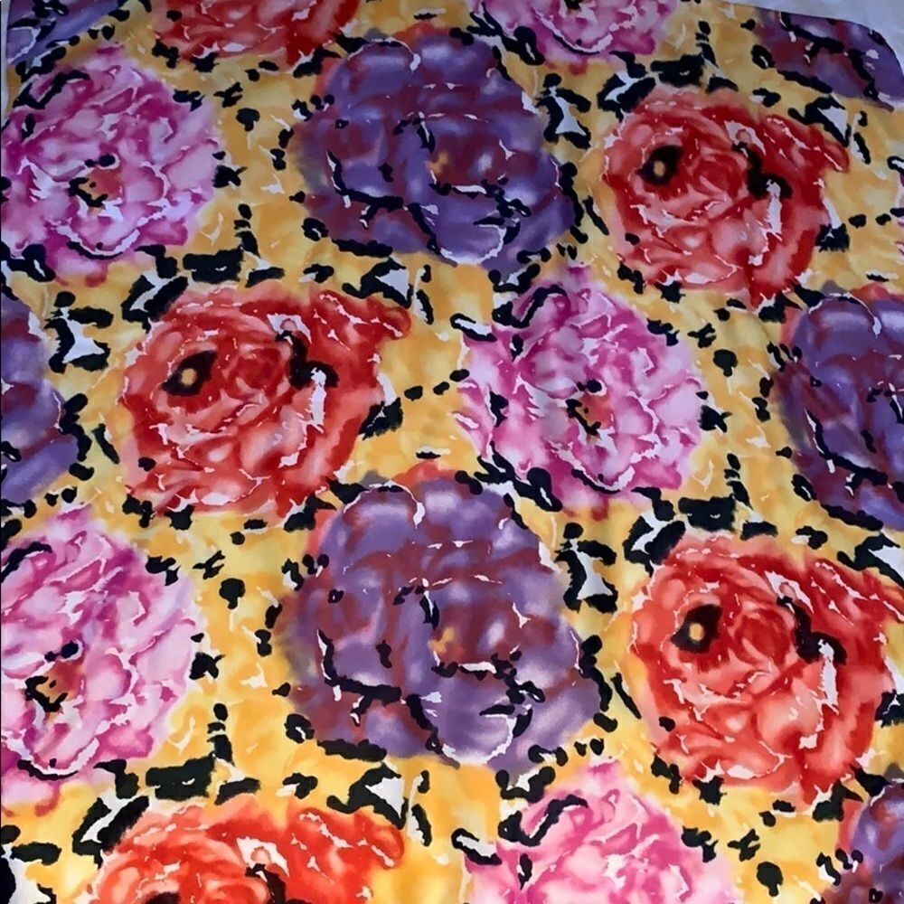 Vtg Floral Art of the scarf polyester scarf